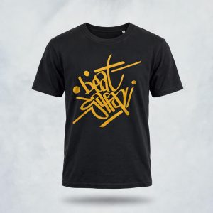 Beat Safari Gold Rush – biopamut póló – Fekete / arany – Runway terméklátvány