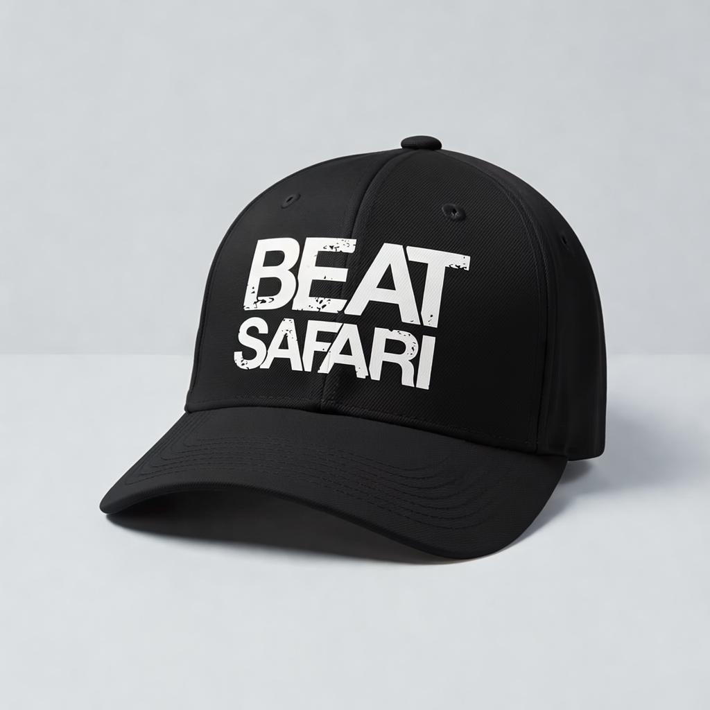 Beat Safari Headliner – Flexfit 6277 baseballsapka – Black – elöl